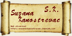 Suzana Kanostrevac vizit kartica